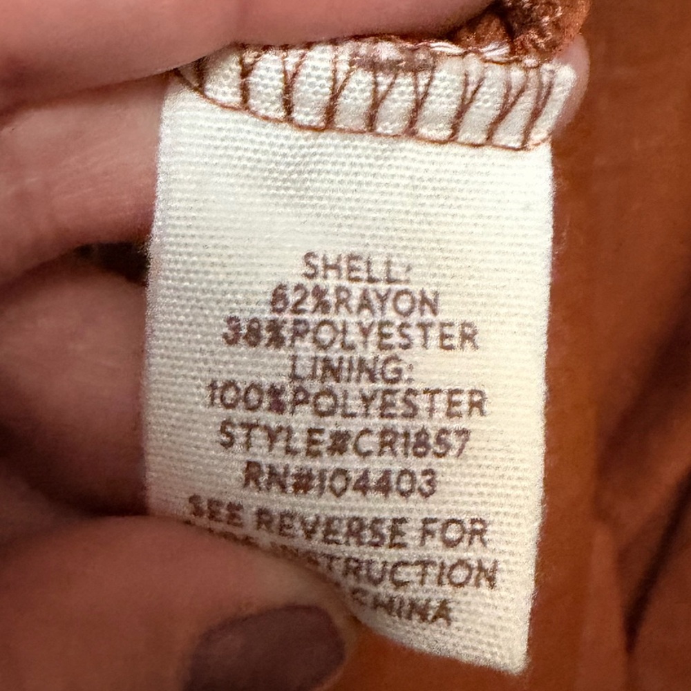 Rust Ruffle Tiered Boho Maxi Dress Tie Straps - Picture 6 of 8